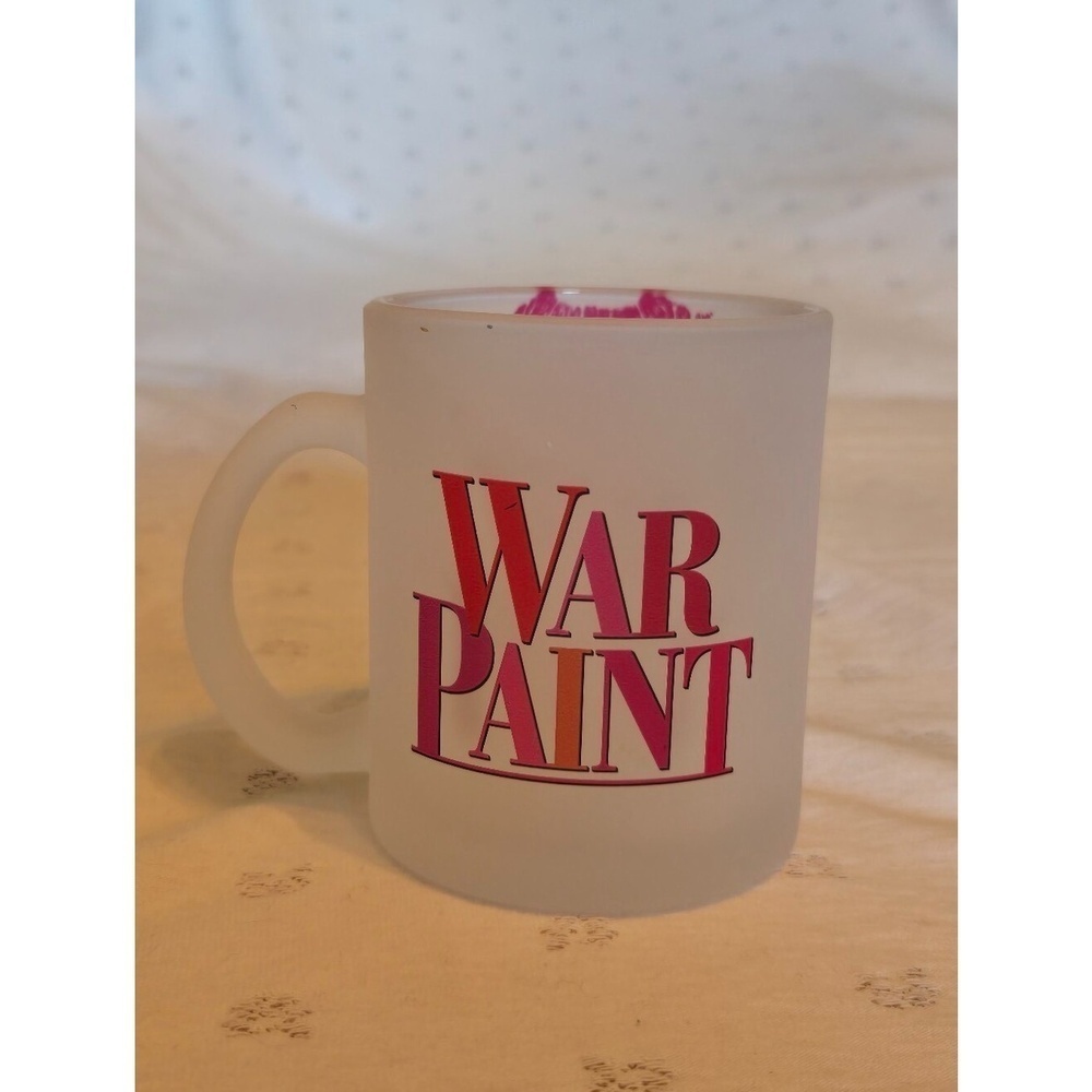 War Paint Broadway Musical 2017 Official Mug Logo Lip Words Pink